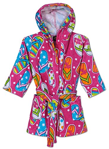 Ocean Print Cotton Hooded Terry Robe Cover Up, Sizes 4-12