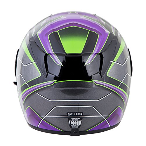 Scorpion EXOR410 UnisexAdult Full Face Motorcycle Helmet (Purple