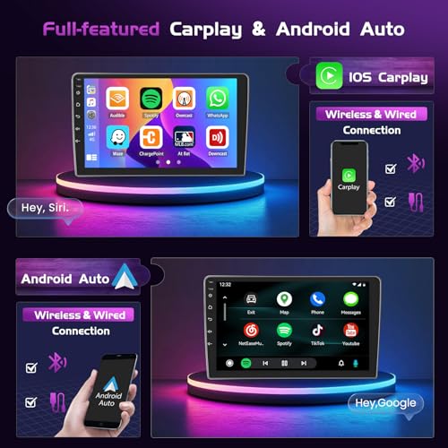 Fuluku Car Radio for Mercedes Benz W169 W245 B160 B170 B180 B200 W639 Vito Viano W906 Sprinter Android 15.4+64GB, HD Touch Screen 9"", Wireless CarPlay/Android Auto, Rear Camera, GPS/WiFi