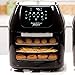 PowerXL Air Fryer Pro, Crisp, Cook, Rotisserie, Dehydrate; 7-in-1 Cooking Features; Deluxe Air Frying Accessories; 3 Recipe Books (8 QT White)