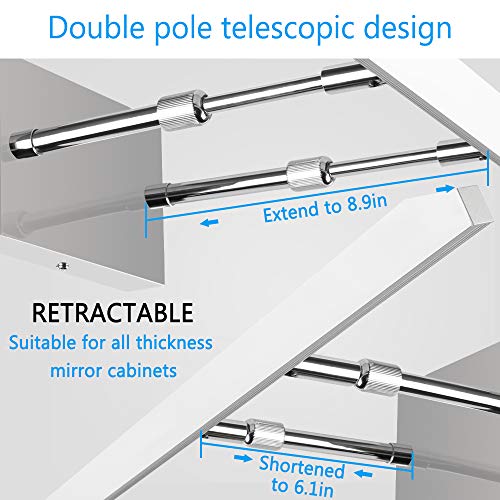 LEDMO Modern LED Bathroom Vanity Lights Retractable Cool ...