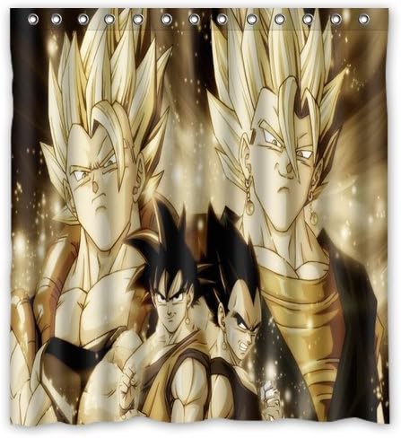 Scottshop Custom Dragon Ball Shower Curtain High Quality Waterproof Polyester Fabric Bathroom Shower Curtains 66" x 72" Inch