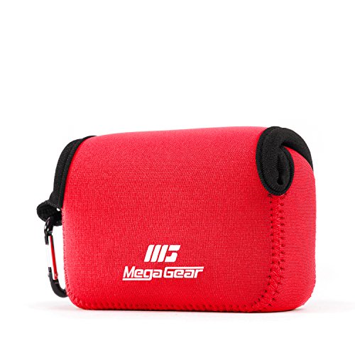 MegaGear Neopren-Kameratasche Für Canon Powershot SX730/720/710 HS, G16/G15 – Mit Karabiner, Wasserabweisend (Pink)
