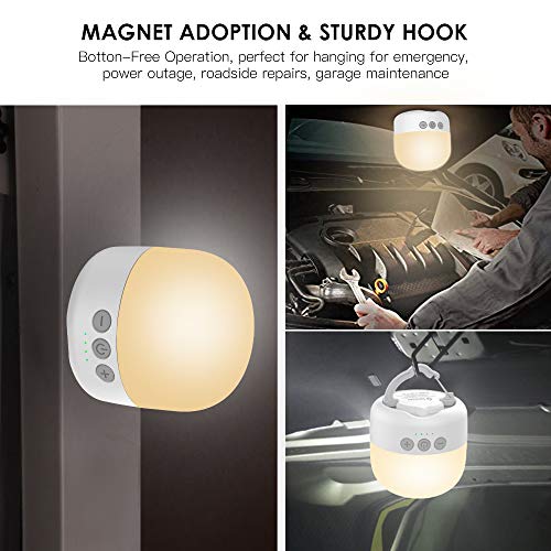 Siivton Camping Lantern, Rechargeable Tent Light & Power Bank 6400mAh, LED Camping Tent Light - 4 Lighting Modes, Ideal for Camping, Bedroom Light, Backpacking and Kids' Adventure Activities