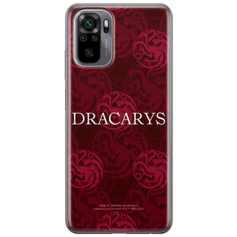 ERT GROUP mobile phone case for Xiaomi REDMI NOTE 10/ 10S original and officially Licensed Game of Thrones pattern 021 optimally adapted to the shape of the mobile phone, case made of TPU