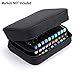 BTSKY Double-Ended Art Marker Carrying Case Organizer for Lipsticks-40 Slots Canvas Zippered Markers Storage(Black)