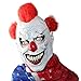 XIAO MO GU Latex Halloween Party Cosplay Face Mask Clown Costumes Mask (Red hair) (red)