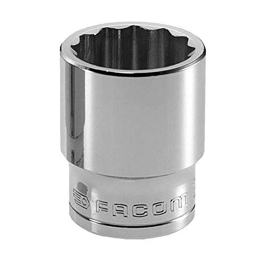 Facom SC.S Socket 0.5-Inch 12-Sided 19 mm Rouge et Noir