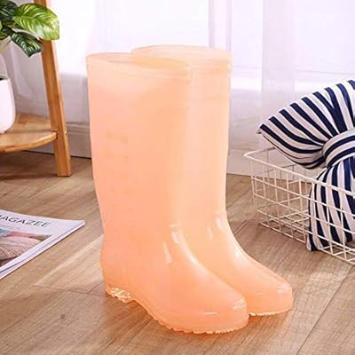 womens orange rain boots