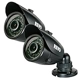 REVO RCBS30-3BNDL2N 700 TVL Indoor-Outdoor Bullet Surveillance Camera with 100 ft. Night Vision - 2-Pack - BNC Conversion Kits Included