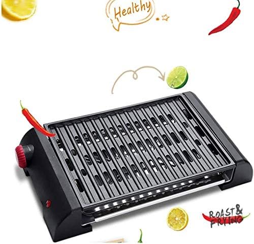 review UXZDX CUJUX Smoke Less BBQ Grill, Indoor Grill, Non Stick Easy to Clean Power Electric Grill Made with Titanium Steel