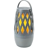 Limitless TikiTunes Pro Portable Bluetooth 10-Watt Speaker with 3-Mode LED Flame Light, Pair up to 100 Speakers, 4000 mAh Battery for iPhone/iPad/Android (Graphite)