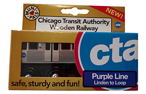 Munipals Wooden Subway L Train Chicago CTA Purple Line