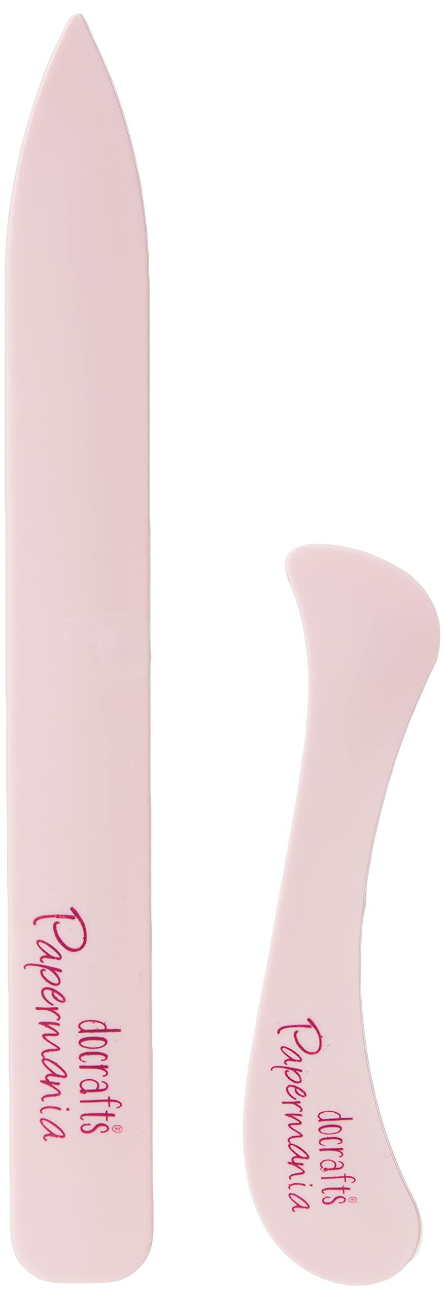 Papermania Paper Creaser Set, Beige (Folding Tool, Plastic, 21 cm crease tool, 12 cm bone folder)