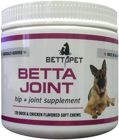 BETTA JOINT SALE Natural Hip &amp; Joint dog Supplement.120 ct Chicken &amp; Duck Soft Chews With GLUCOSAMINE, MSM, CHONDROITIN &amp; TURMERIC.Promotes Healthy Bone, Cartilage,&amp; Eases Arthritis Pain. MADE IN USA