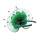 ACTLATI Fascinators Hat for Women Tea Party Headpiece Wedding Cocktail Flower Mesh Feathers Hair Clip 20s Flapper Fascinators