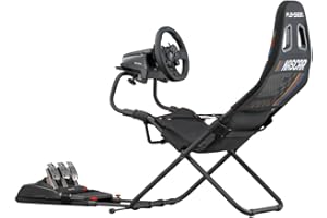Playseat Challenge Sim Racing Cockpit | Foldable & Adjustable | for High Performance Sim Racing – Anywhere, Anytime| Supports All Steering Wheels & Pedals | for PC and Console | Nascar Edition