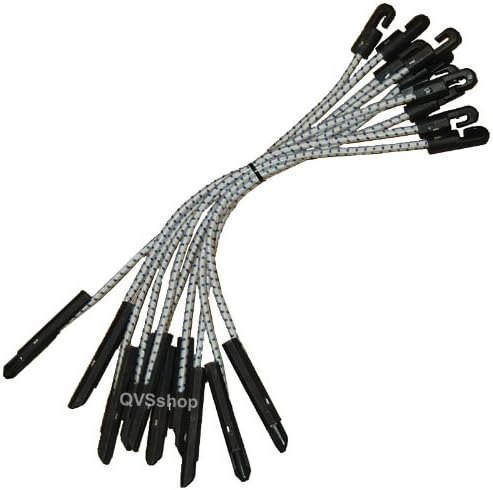 QVS Shop 40 Tarpaulin Shock Cord Ties Stretch Bungee Tarp Fixing