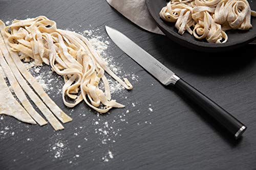 Ginsu Gourmet Chikara Series Forged 12-Piece Japanese Steel Knife Set - Cutlery Set with 420J Stainless Steel Kitchen Knives - Bamboo Finish Block, 07112DS