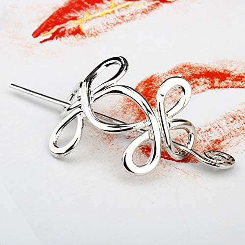 Celtic Hair Clips Hairpins, Antique Silver Celtic Knot Viking Hair Clip with Stick Hair Accessories Women's Slide Hair Sticks for Long Hair Braids Decor (2#)