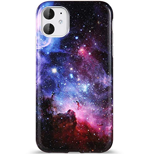 Vivibin Cute Iphone 11 Case For Men Women Girls Purple Blue Nebula Clear Bumper Soft Silicone Rubber Tpu Cover Slim Fit Protective Phone Case For Iphone 11 6 1 Inch Pricepulse