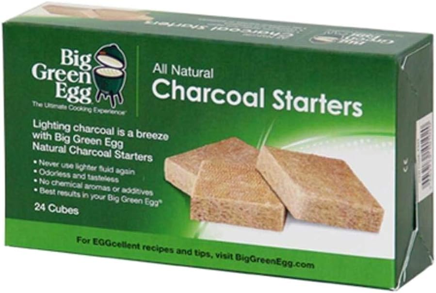 Big Green Egg All Natural Charcoal Starters - 24 cubes : Garden & Outdoor