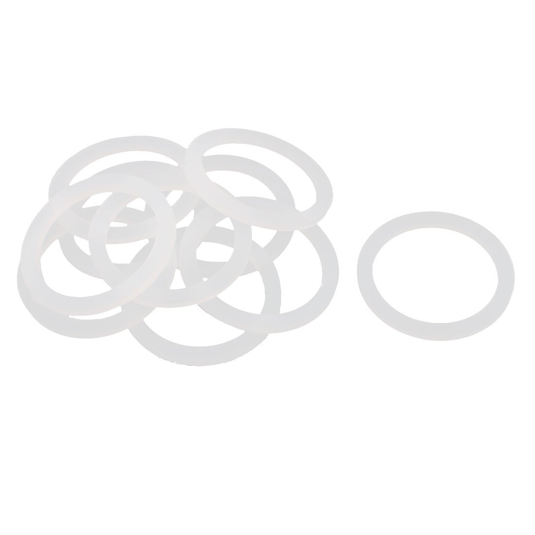 Sourcingmap 10 Pcs Silicone O-Rings Sealing Rings 48 x 38 x 3mm White Silica Gel