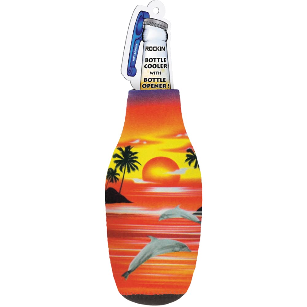 Beer Bottle Cooler Sleeve Sunset Insulated with