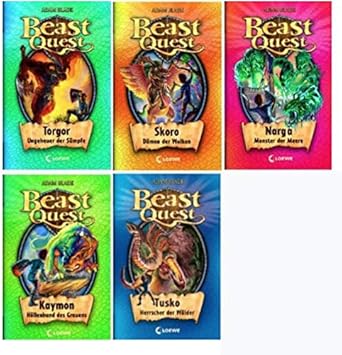 Beast Quest Iii Staffel Band 13 Bis 17 13 Torgor Ungeheuer Der Sumpfe 14 Skoro Damon Der Wolken 15 Narga Monster Der Meere 16 Kaymon Hollenbund Des Grauens 17 Tusko Herrscher Der Walder Amazon De Spielzeug