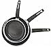 Priority Chef 3-Piece Nonstick Frying Pan Set, 100% Aluminum, Stylish Design and Durable Construction, Oven-Safe and Dishwasher-Friendly