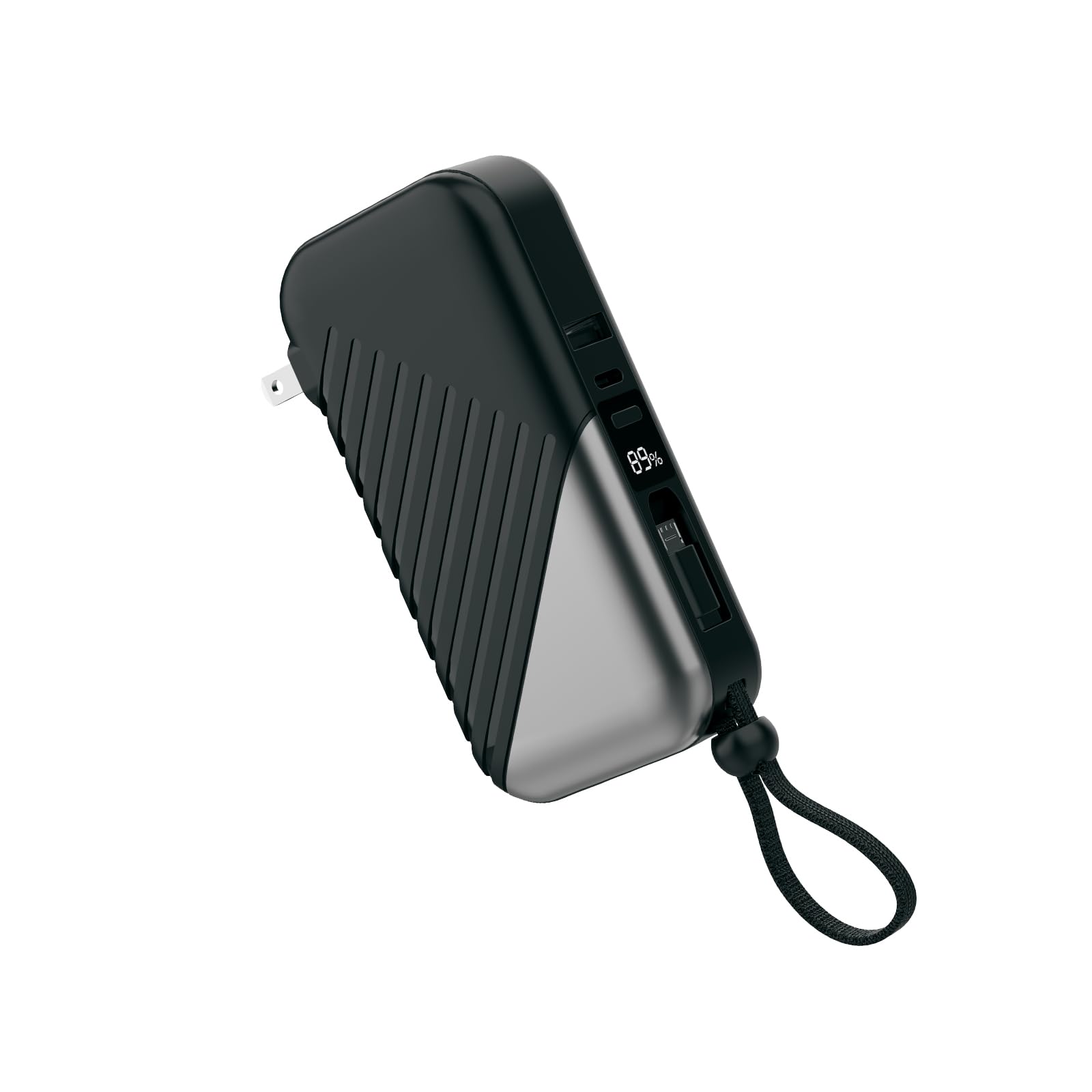 DYDMTT Fast Charging Power Bank Battery Pack Portable Phone Charger Foldable AC Wall Plug 10000mAh Battery Pack Charger Portable for Phones,Smart Watch, Ear Buds (Ivory Black)
