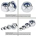 Keadic 185Pcs 304 Stainless Steel Metric Nylon Insert Lock Nut Assortment Kit - 7 Sizes: M3 M4 M5 M6 M8 M10 M12