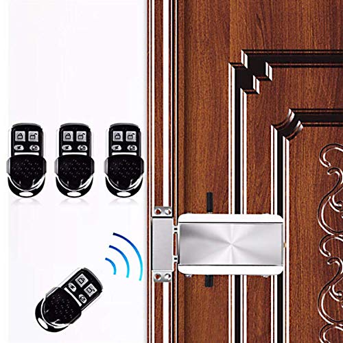 Electronic Deadbolt Door Lock, Smart Wireless Anti-Theft Home Security Keyless Deadbolt Access Control System with 4 Remote Control