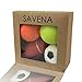Savena Squeaky Dog Ball -New Upgrade Made by Non-Toxic Odorless Environmental Material No-Stuffing Toy Bite Resistant Including an EBook