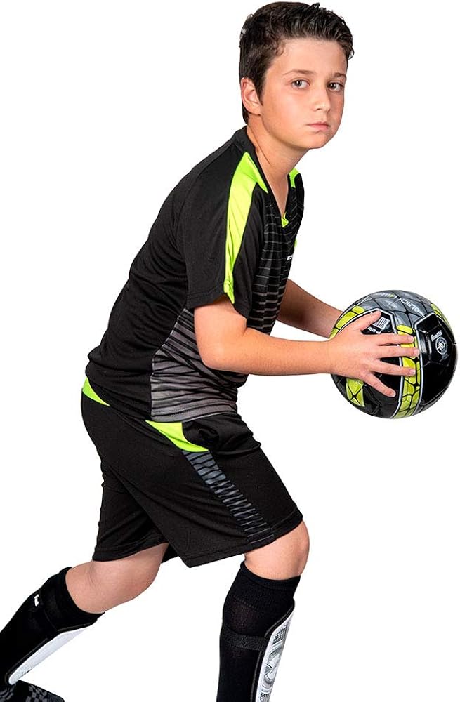 PAIRFORMANCE Boys' Soccer Jerseys Sports Team Training Uniform Age 6-12 Boys-Girls Youth Shirts and Shorts Set Indoor Soccer. : Clothing