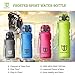 DB DEGBIT Leak Proof Motivational Water Bottle, BPA Free Tritan Plastic Sports Water Bottles Time Marker & Filter & Lock Lid, Reusable Gym Bottle Ideal Running, Cycling, Travel (Blue, 1000ML)