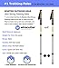 Montem Ultra Strong Trekking, Walking, and Hiking Poles - One Pair (2 Poles) - Collapsible, Lightweight, Quick Locking, Weather-Resistant and Ultra Durable (Yellow (EVA Foam Grip))