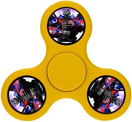 Optimus Prime Transformers (Yellow) Hand Spinner EDC Fidget Toy With Highly Speed Finger Tri-Spinner Relief Safety Toys for Focus, Kids &amp; Adults