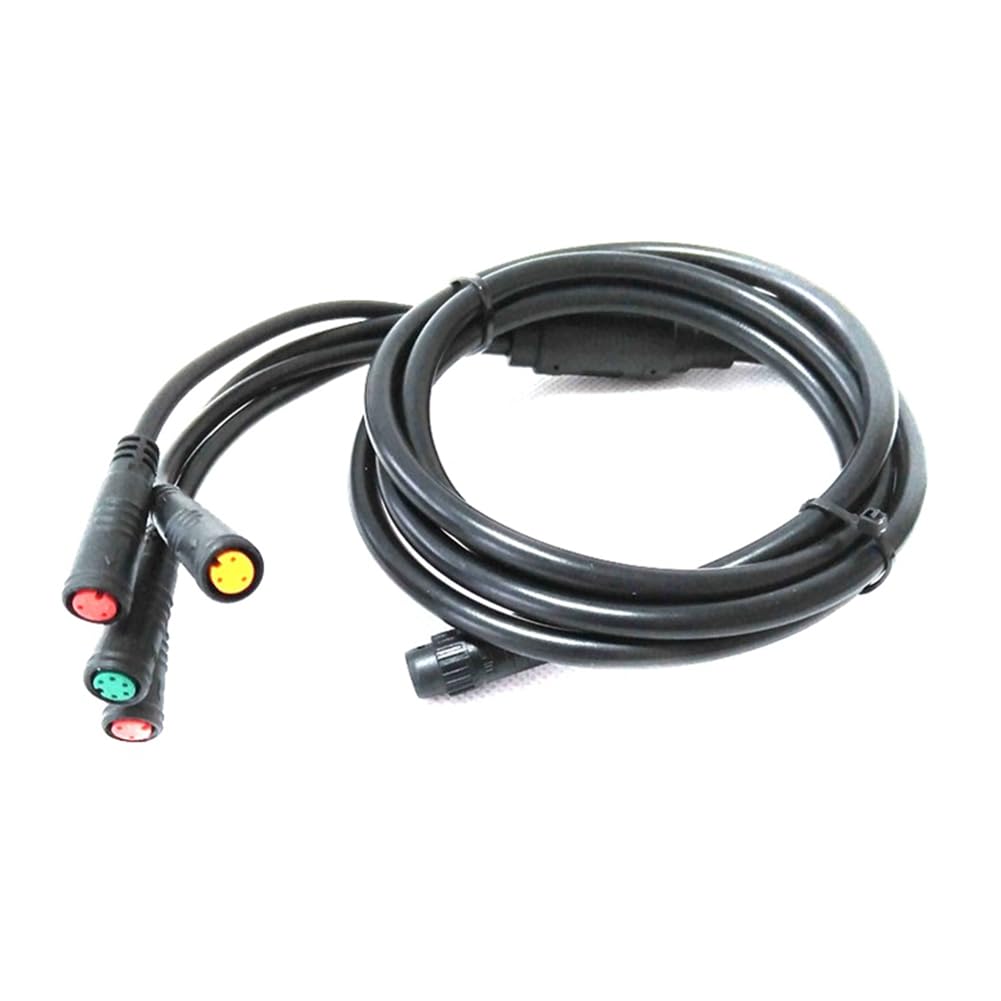Wisyurt 1 Piece E-Bike 1T4 E-Bike Extension Cord Cable Waterproof Connector Replacement Accessories for Electric Bicycle Brake Display Throttle Cycling Part.