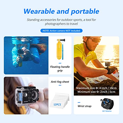 Neewer Action Camera Accessory Kit,50in1 Action Camera Accessories Compatible with GoPro