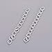 Craftdady About 90 Strands Iron Silver Twist Extender Chains 1.77-1.97 Inch Jewelry Necklace Bracelet Making Extension Tails Endings Ends Connectors