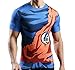 WeiMei Men's 3D Novelty Lycra Compression Shirt Skin Tight Shirt Vest Short/Long Sleeve Shirt,Goku,Large