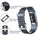 iGK For Fitbit Charge 2 Bands, Adjustable Replacement Bands with Metal Clasp for Fitbit Charge 2 Wristbands Special Edition Slate Small