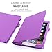 FYY Leather Case with Apple Pencil Holder for iPad Air 1/2, iPad 9.7 2017/2018 - Folio Stand Protective Case Smart Cover with Hand Strap Card Slots for Apple iPad Air 1/2 /iPad 9.7 2017/2018 Purple