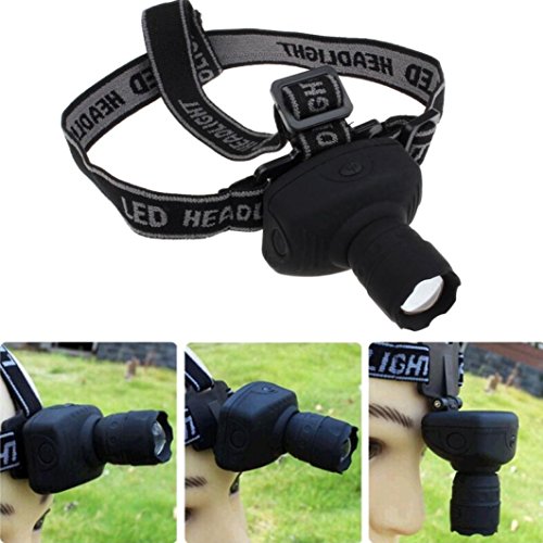 Han Shi Flashlight 3-Mode CREE Q5 1000 Lumens LED Zoomable Headlamp AAA Battery Waterproof Head Torch Light Lamp Lighting Camping Backpacking Hunting Fishing