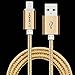 Iphone Charger Cable,Jackpoloo 6ft Nylon Braided USB Cable with Lightning Connector for iPhone 5 5s 5c 6s Plus / 6 Plus, iPad Pro Air 2 (Golden)