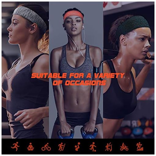 isnowood Sweat Bands Headbands for Women Workout Headbands Non Slip Head Bands for Yoga Running Sports Gym - Image 7