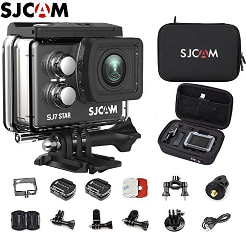 SJCAM SJ7 Star Kit {SJ7 Camera with Accessories, SJCAM Large Protective Bag} Real 4K Action Camera Wifi Waterproof Underwater Camera Ambarella Chipset 30FPS/Sony Sensor 12MP Gyro Stabilization-Black