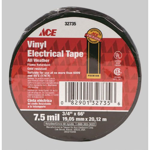 Ace Hardware 5032735 Vinyl Electrical Tape, 60' Length x 3/4" Width
