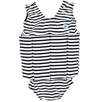 Splash About Float Suit with Adjustable Buoyancy Swimwear, Navy & White Stripe, 2 to 4 Years